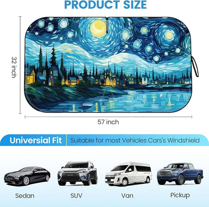 Sun Shade for Car Windshield, Foldable Universal Car Windshield Upgrade Sunshade Enhanced UV Rays