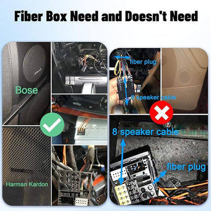 LEXXSON Optic Fiber Decoder for Mercedes-Benz ML/GL/R Class/S W221/CLS, Optical Box Most Adapter for Porsche 911 Cayman, Optic Car Radio Stereo Audio Converter Amplifier Replacement for BMW Audi VW