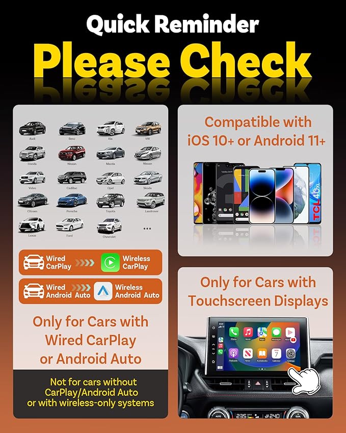 OTTOCAST Mini Pot (2026 Version) Wireless 2-in-1 CarPlay & Android Auto Adapter,Plug&Play Dongle for iPhone & Android,Bluetooth Auto Connect,Converts Factory Wired to Wireless CarPlay Adapter(USB-C)