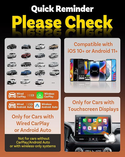 OTTOCAST Mini Pot (2026 Version) Wireless 2-in-1 CarPlay & Android Auto Adapter,Plug&Play Dongle for iPhone & Android,Bluetooth Auto Connect,Converts Factory Wired to Wireless CarPlay Adapter(USB-C)