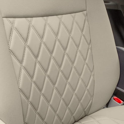 FH Group Custom Fit Car Seat Covers Specifically Made for 2011-2020 Toyota Sienna 7 Seater with Ultraflex Neoprene Water Resistant Automotive Seat Covers - 2nd Row Solid Beige