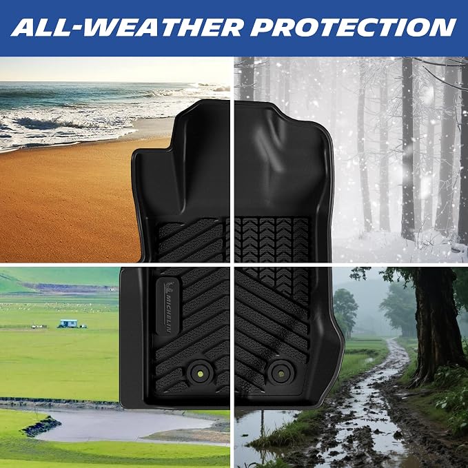 Michelin Floor Mats, All-Weather TPE Custom Fit Liner for 2021-2026 Ford Bronco 4-Door, Premier