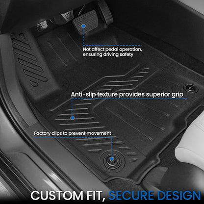 Floor Mats Set for 2023-2025 2026 2027 Honda HR-V, All Weather TPE Backrest Mat Trunk Mat Cargo Liner Door Sill Guards Accessories for HRV