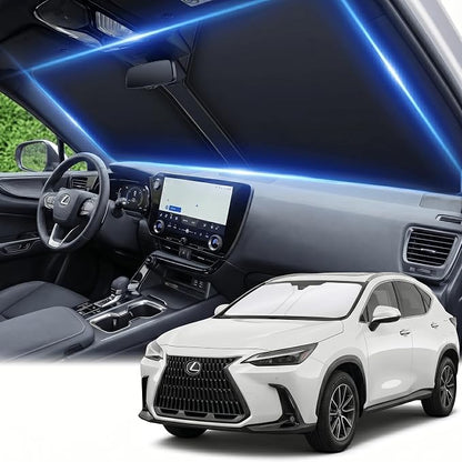 Windshield Sun Shade for Lexus NX 2022-2024 2025 2026 Sunshade Front Window Shade Custom Fit NX NX250 NX350 NX350h NX450h+ Accessories Sun Visor Foldable Shade Blocks UV Rays Accessories