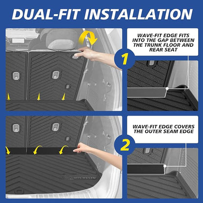 Michelin Vehicle Mats, All-Weather TPE Custom Fit Liner for 2022+ Hyundai Tucson Gas (4 Piece A), Premier