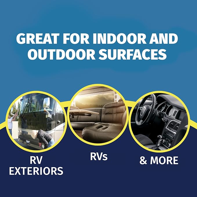 RV 7-Piece Detailing Kit, Contains RV Wash and Wax, Soft Surface and Vinyl Cleaner, Hard Surface Cleaner, Multi-Surface Protectant Spray, Bucket, Sponge and Microfiber Towel