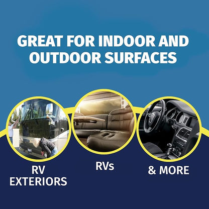RV 7-Piece Detailing Kit, Contains RV Wash and Wax, Soft Surface and Vinyl Cleaner, Hard Surface Cleaner, Multi-Surface Protectant Spray, Bucket, Sponge and Microfiber Towel