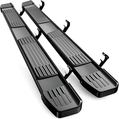 AUTOSAVER88 6 Inches Running Boards Compatible with Dodge Ram 2009-2018 1500 (Including 2019-2024 1500 Classic), 2010-2026 Ram 2500/3500 Crew Cab, Black Side Steps Stainless Steel Nerf Bars