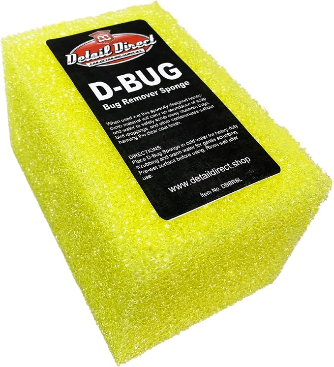 D-Bug Scrubber Sponge for Car Detailing, Yellow