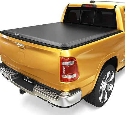 YITAMOTOR Soft Tri-Fold Truck Bed Tonneau Cover Fits for Dodge Ram 2500 3500 2003-2026, Fleetside 6.4 ft Bed Without Rambox