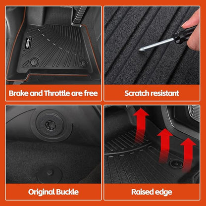 Custom Fit Floor Mats for Lexus RX RX350/RX350H/RX500h(NOT for RX450h+ PHEV) 2023-2026, All Weather TPE Floor Liners with Trunk Mat & Backrest Protectors, Odorless Full Set Interior Accessories