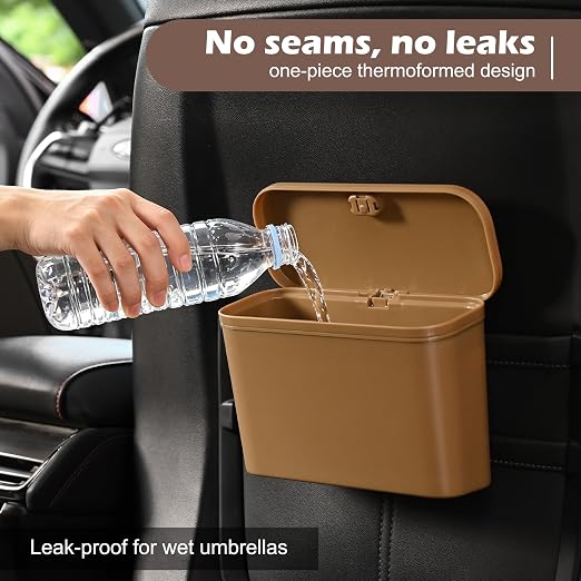 Car Trash Can, Waterproof Multi Functional Auto Trash Bin for Door/Console/Seat Back,Leak-Proof Trash Can for Car, Truck, SUV - Essential Car Accessories for Organization (grey2)