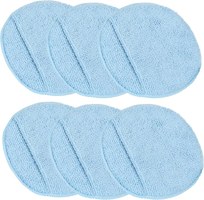 Leather CPR Microfiber Applicator Sponge - Leather Conditioner Applicator, Round Lint-Free Microfiber Applicator Pad for Home and Car Interiors - 6-Pack