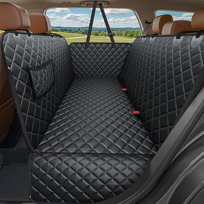 URPOWER 900D Heavy Duty Scratch Proof Dog Car Seat Cover for Pets 100% Waterproof Seat Cover Hammock Nonslip Durable Soft Back Seat Covers for Cars and SUVs