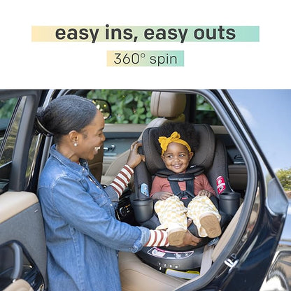 Chili Spin SI Rotating 2-in-1 Convertible Car Seat, Rear and Forward-Facing, No-Rethread Harness, Tested for Safety Standards (Shale)