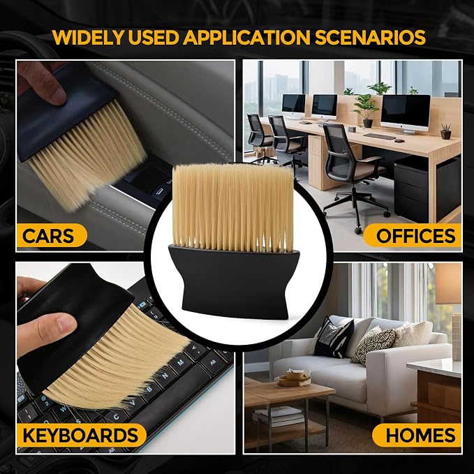 2PCS Car Detailing Brush, Automotive Interior Dusting Brush, Soft Car Interior Cleaning Tool for Dashboard Interior, Leather, Keyboard, Scratch-Free