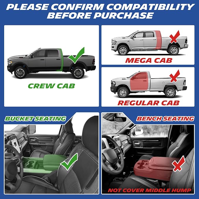 Michelin Vehicle Mats, All-Weather TPE Custom Fit Liner for 2019-2026 Ram 2500/3500 Crew Cab Bucket Seat Carpet Floor, Premier