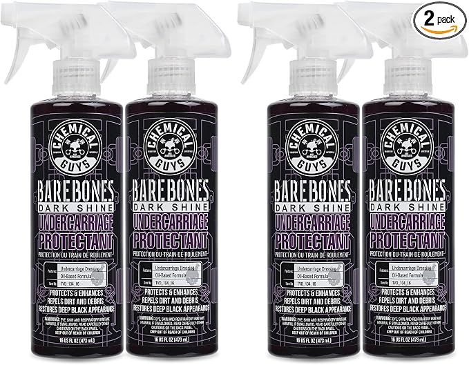 Chemical Guys TVD_104_1602 Bare Bones Premium Dark Shine Spray for Undercarriage, Tires and Trim, Safe for Cars, Trucks, Motorcycles, RVs & More,16 fl oz (4 Pack)