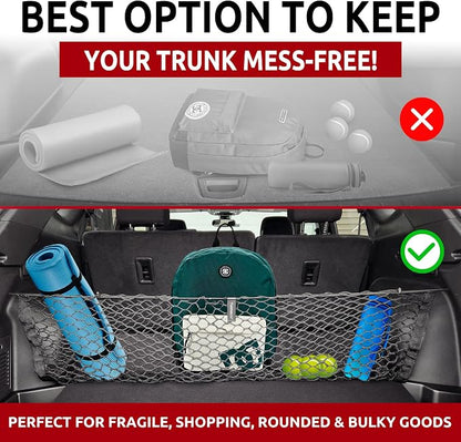 Envelope Style Automotive Elastic Trunk Middle Mesh Cargo Net for Chevrolet Blazer (RS) - Premium Trunk Organizer and Storage - Luggage Net for Crossover- Car Organizer for Chevrolet Blazer