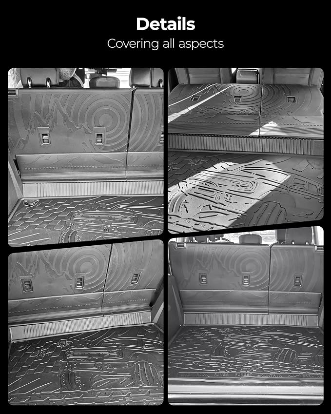 3W Ford Bronco Back Seat Cover Custom Fit for 2021-2025 2026 Bronco 4 Door All Weather Fit for Floor Liner Backrest Mats Full Set Ford Bronco Accessories