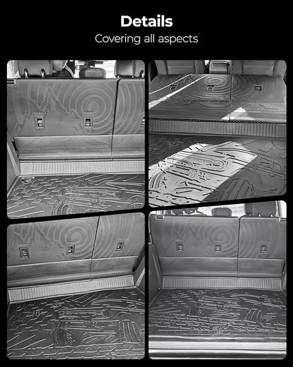 3W Ford Bronco Back Seat Cover Custom Fit for 2021-2025 2026 Bronco 4 Door All Weather Fit for Floor Liner Backrest Mats Full Set Ford Bronco Accessories