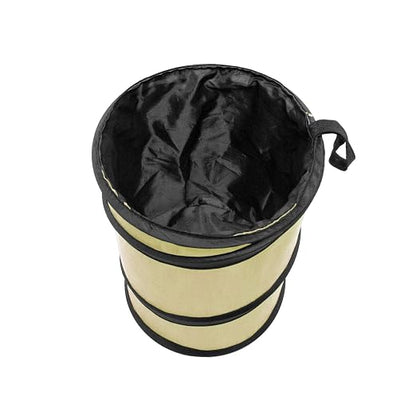 FH Group FH1120 Collapsible Trash Can (Beige) Small with Gift - Universal Fit for Cars Trucks and SUVs