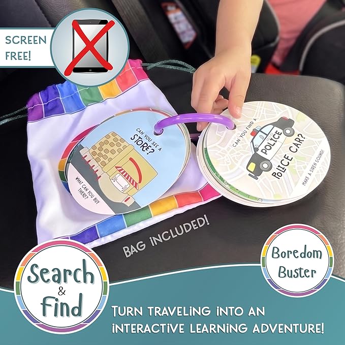Blu Jay Children's Scavenger Hunt | Toddler Activities | Games for 2, 3 Year Old's & Up | Kids Educational Scavenger Hunt Cards (Travel Edition)