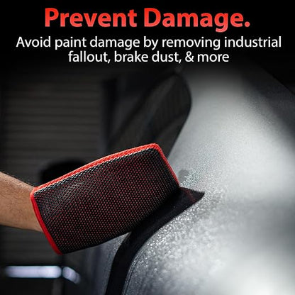 Adam's Polishes Clay Mitt - Medium Grade Clay Bar Infused Mitt | Car Detailing Glove Quickly Removes Debris from Your Paint, Glass, Wheels, & More