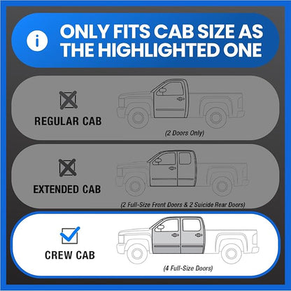 Tyger Auto Rear Under Seat Storage Box Compatible with 2007-2013 Chevy Silverado/GMC Sierra 1500; 2007-2014 Silverado/Sierra 2500 3500 | Crew Cab | Custom-Fit Cargo Organizer Console | TG-CB5C8898