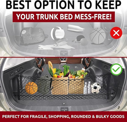 Envelope Style Trunk Mesh Cargo Net for Chevrolet Equinox 2018-2026 - Car Accessories - Premium Trunk Organizers and Storage - Cargo Net for SUV - Vehicle Carrier Organizer for Chevrolet Equinox