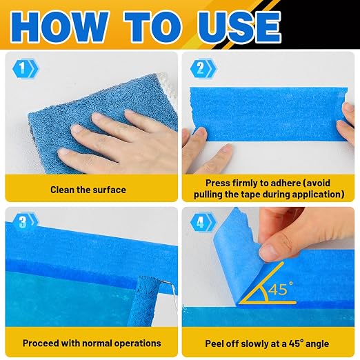 Aheroi Painters Tape, 24 Rolls Painters Tape 2 Inch Wide, 248℉ Blue Masking Tape(1320yds), Sharp Lines Wide UV-Resistant Tape Bulk for Multi-Purpose, No Residue&Easy Removal, Home Walls Car Supplies