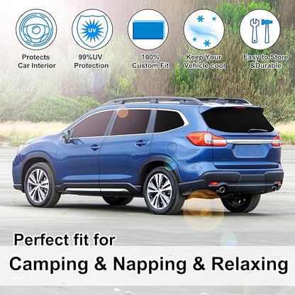 TINGLU Window Shades for Subaru Ascent Touring 2019-2026 Accessories Car Side Full Windows Rear Triangular Windshield Sun Shade Sun UV Rays & Privacy Protection for Camping,Napping,and Relaxing 8PCS