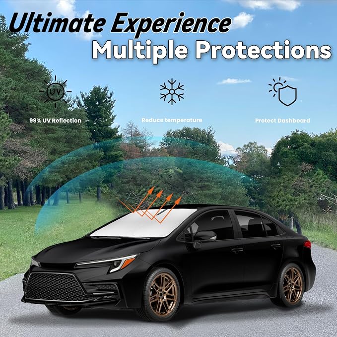 Windshield Sun Shade Custom Fit for Toyota Corolla 2014-2019