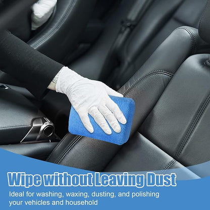 Riakrum 32 Pcs Microfiber Applicator Pads Soft Microfiber Foam Buffing Car Detailing Pads for Wax Ceramic Coating Polish Reusable Car Wash Sponge Tire Shine Applicator(Blue)