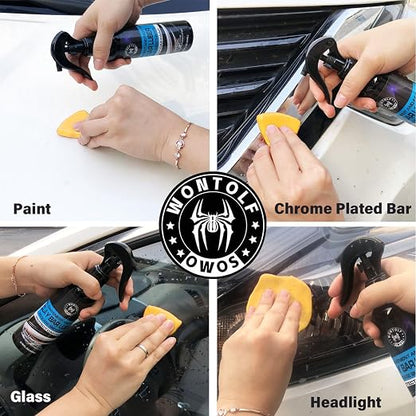 Wontolf Heavy Duty Car Clay Bar Auto Detailing Clay Luber Synthetic Lubricant Kit - Ceramic Coating Spray Ceramic Coating for Car - Maximum Gloss & Unsurpassed Slickness
