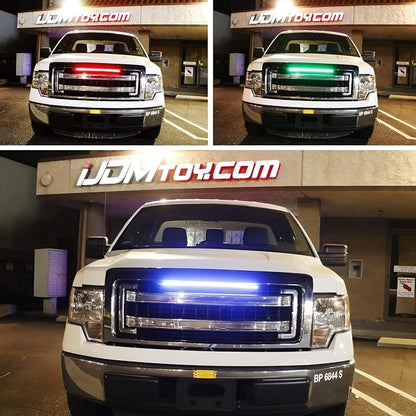 iJDMTOY 20-Inch RGB LED Knight Rider Scanner Light Bar 48-LED Strip for Car Interior Exterior Decoration Lighting