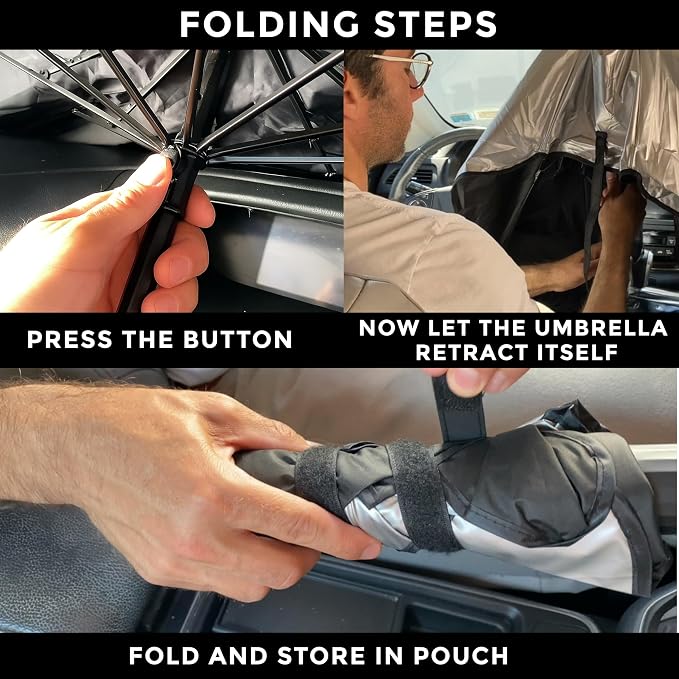 EcoNour Umbrella Foldable Windshield Sun Shade Fit for 2017-2020 2021 2022 Honda CRV Sunshade, Front Car Window Shades Sun Visor, UV Protection, Heat Blocker, Car Accessories