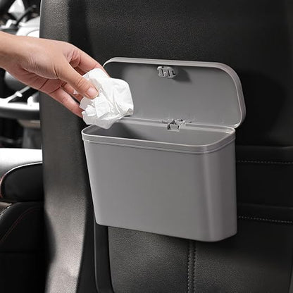 Car Trash Can, Waterproof Multi Functional Auto Trash Bin for Door/Console/Seat Back,Leak-Proof Trash Can for Car, Truck, SUV - Essential Car Accessories for Organization (grey2)