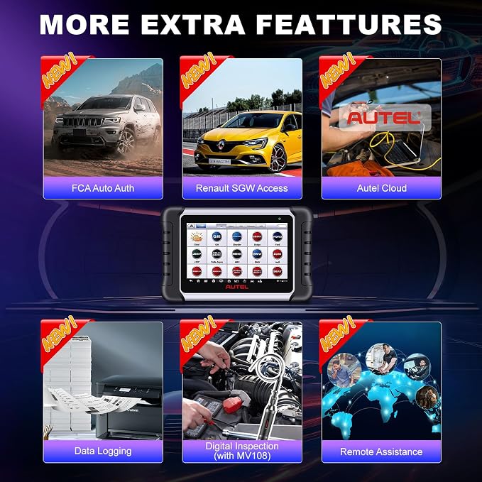 Autel Obd2 Scanner Diagnostic Tool MaxiCOM MK808Z: 2026 Bidirectional Scan Tool, 28+ Service, Active Tests Scanner for Car, All System OBD2 Diagnostics Car Scanner for DIY, Mechanic and Small Shops