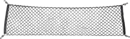 Truck Cargo Organizer Storage Nylon Universal Heavy Duty Net Fit 60" x 16" Cargo Net for Trucks from Chevy (Chevrolet), Ford, Toyota, GMC, Dodge RAM, Jeep with 4 Carabiner Buckles