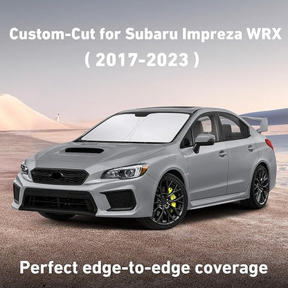 EcoNour Windshield Sunshade Compatible for Subaru Impreza WRX 2017-2021 2022 2023, Sun Visor for Front Windshield & Window Sun Shade Cover, UV Heat Blocker & Protector, Car Accessories