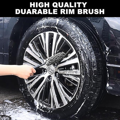 12Pcs Wheel Brush Kit for Cleaning Wheel and Tire, Wheel and Rim Brush, Car Detailing Brushes, Tire Brush, Bendable & Durable Car Wheel Rim Cleaner Brush Set,Car Detailing Cleaning Brush Supplies Kit