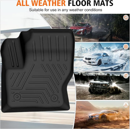 All Weather Car Floor Mats Cargo Liner for Ford Escape 2013-2018 2019, TPE Rubber Floor Liners Anti-Slip Full Set Automotive Mats for 2019 Ford Escape Accessories