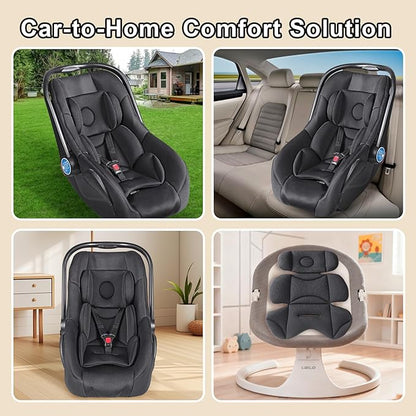 Infant Car Seat Insert, Breathable & Fold Baby Head & Body Support for Infant, Soft Mesh Car Seat Cushion