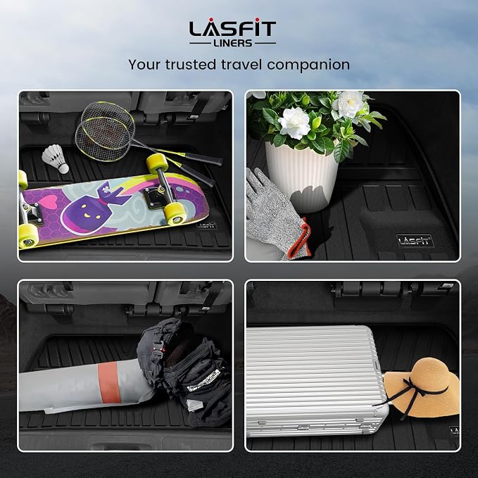 LASFIT Trunk Mat for Honda Odyssey 2018-2026, Custom Fit Cargo Mat, Waterproof All Weather, Kid & Pet Friendly, Easy Clean for Family Use