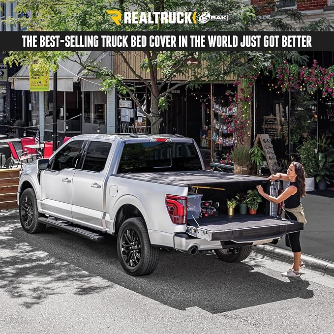 RealTruck BAK BAKFlip MX4 Hard Folding Truck Bed Tonneau Cover | 448410 | Fits 2007-2021 Toyota Tundra 6' 7" Bed (78.7")