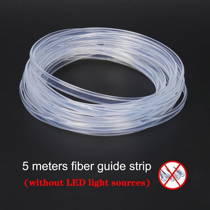 Fiber Optic Waterproof Car Side Glow LED Illumination Optic Fiber Band Car Interior Atmosphere Neon Cold Lights 5 Meters (16.40ft)