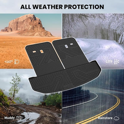 LASFIT Cargo Mat & Backrest Mats for Kia Sorento 2026 2025 2024 2023 2022 2021, All Weather TPE Custom Fit Cargo Liners Trunk Mat & SeatBack Mats Accessories for Kia Sorento 2021-2026, Black