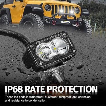 3 Inch Driving Lights 2Pcs 40W LED Pod Light Off Road Spot Light Bar Super Bright Work Flood Light Cube Combo LED Bumper Lights Fog Light for Truck ATV UTV SUV Motorcycle Boat