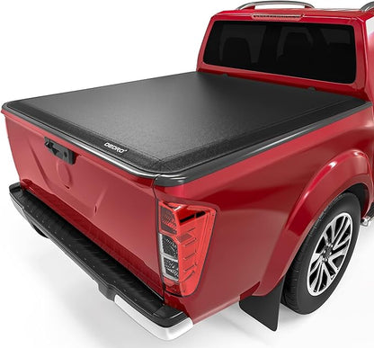 oEdRo Soft Tri-Fold Truck Bed Tonneau Cover Compatible with 2005-2026 Nissan Frontier(NOT for México) 5 Feet Bed